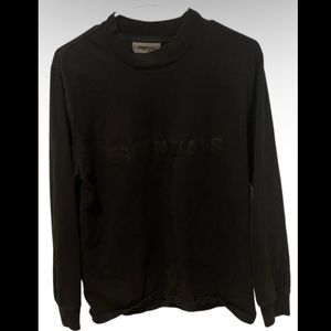 Essentials Black Long Sleeve Top